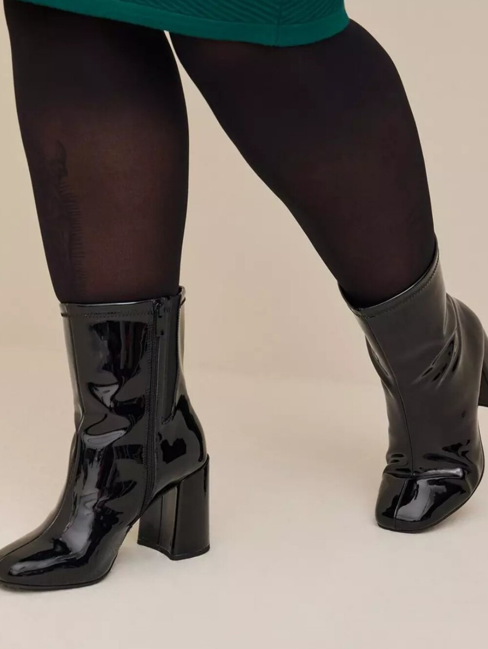 torrid Black Patent Stretch Ankle Boots Size 9  (WW)